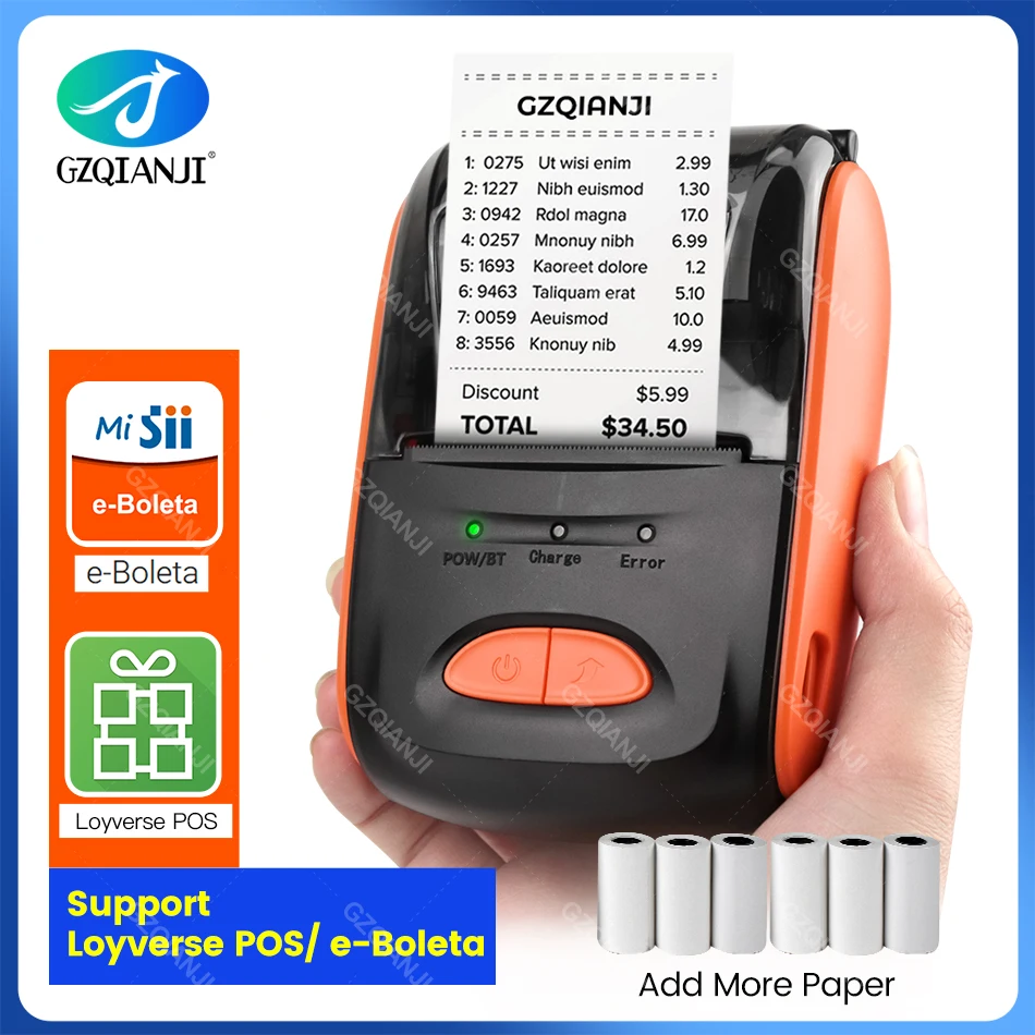 Mini 58mm Bluetooth Wireless Thermal Receipt Ticket Printer Mobile Phone Bill Machine Shop Printer For Store - - AliExpress