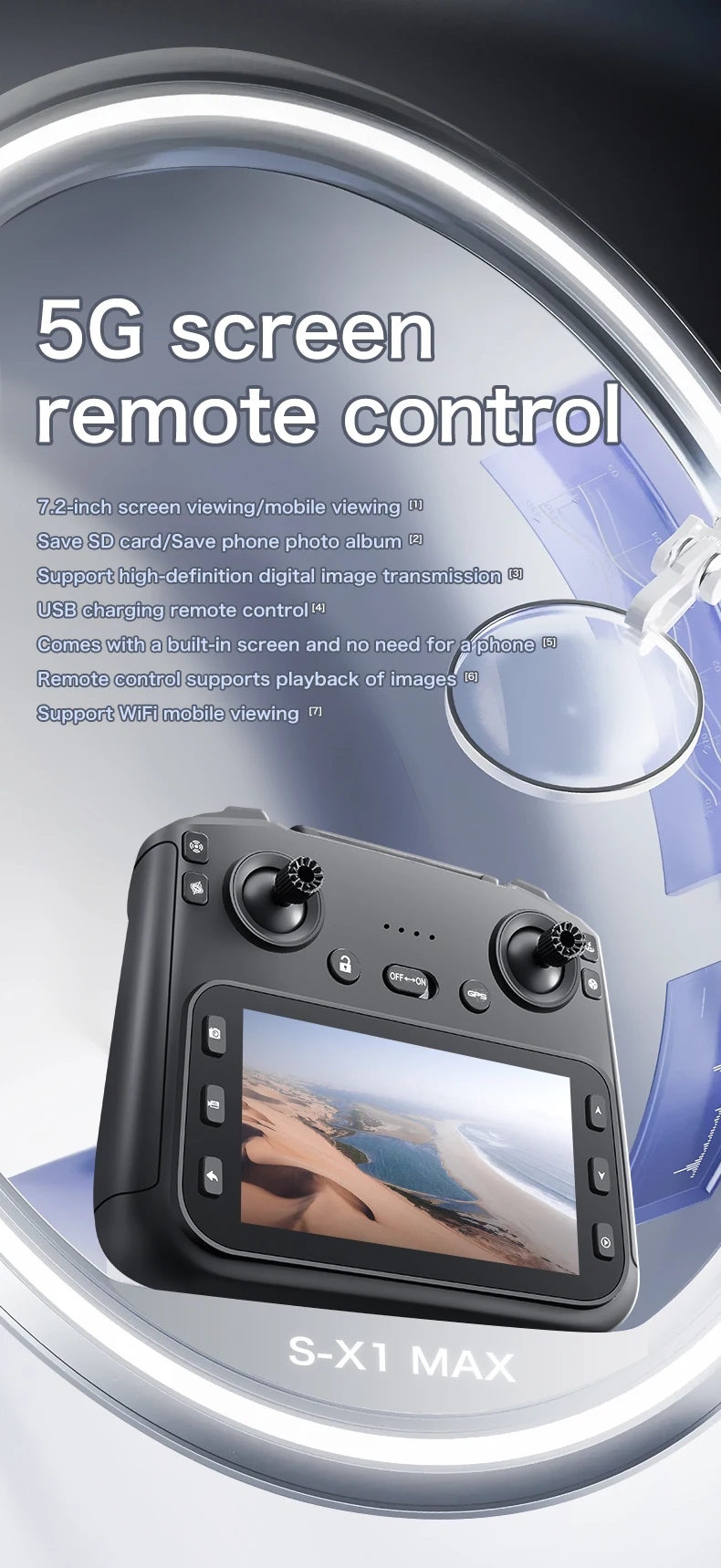 S-X1 nuevo Drone con pantalla cardán antivibración de 3 ejes 8K aéreo sin escobillas RC Quadcopter 5G GPS 8K cámaras HD EIS Mini UAV juguete para regalo