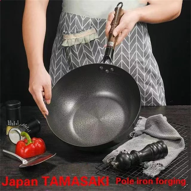 Japanese Mini Wok Pans Household Small Iron Pan Frying Non-stick Uncoated  Pans Suitable for Induction Cooker Gas Stove - AliExpress