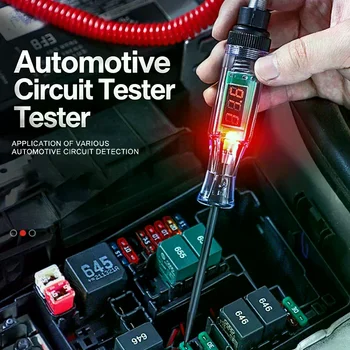 Penna diagnostica per auto 3V 120V con copertura protettiva, strumento per la risoluzione dei problemi dei circuiti elettrici automobilistici per meccanici di officina