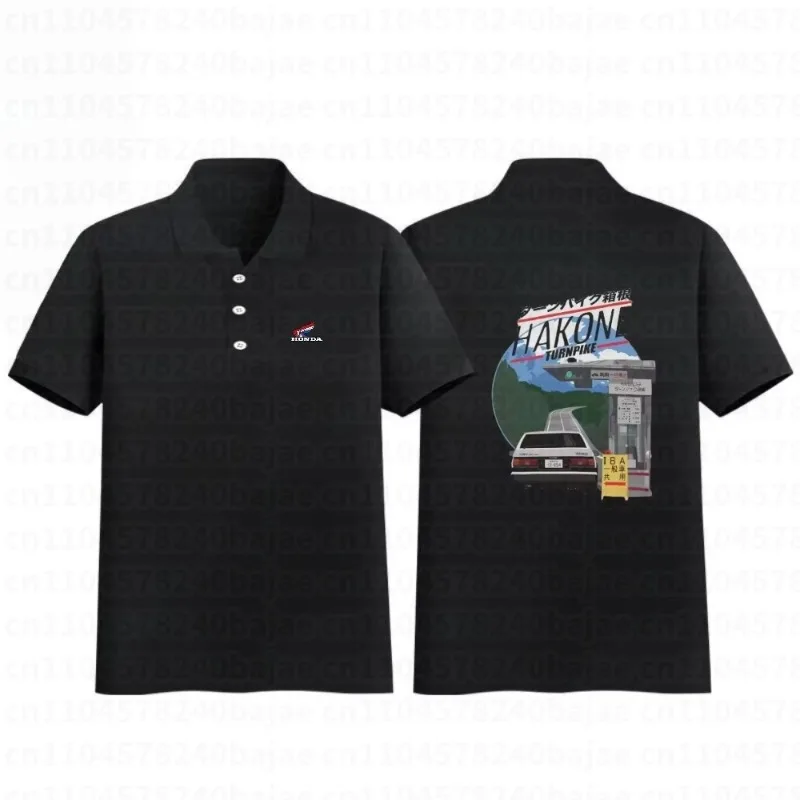 혼다 레이싱 브랜드 오토바이 남성용 폴로 셔츠 사이클링 통기성 셔츠 패션 프린팅 반팔 루즈핏 카라 오프로드 웨어