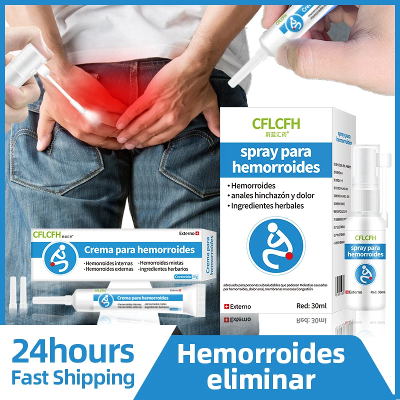 

Hemorrhoids Removal Treatment Spray Intemal External Mixed Hemorrhoid Medicine Anal Fissure Swell Bleed Piles Pain Cream Spanish