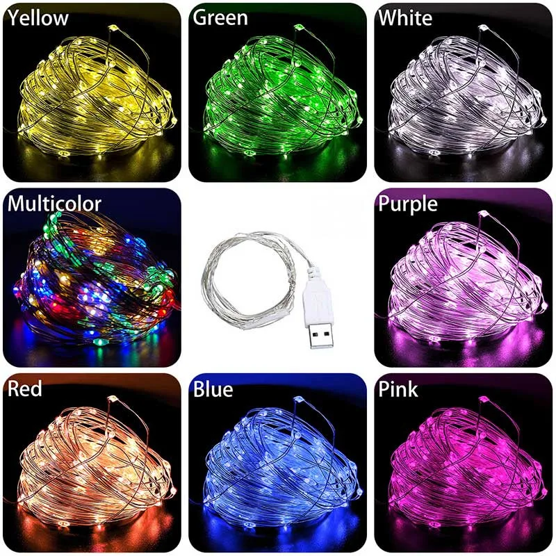 Рисунок 2 - Гирлянда из серебристой проволоки с USB