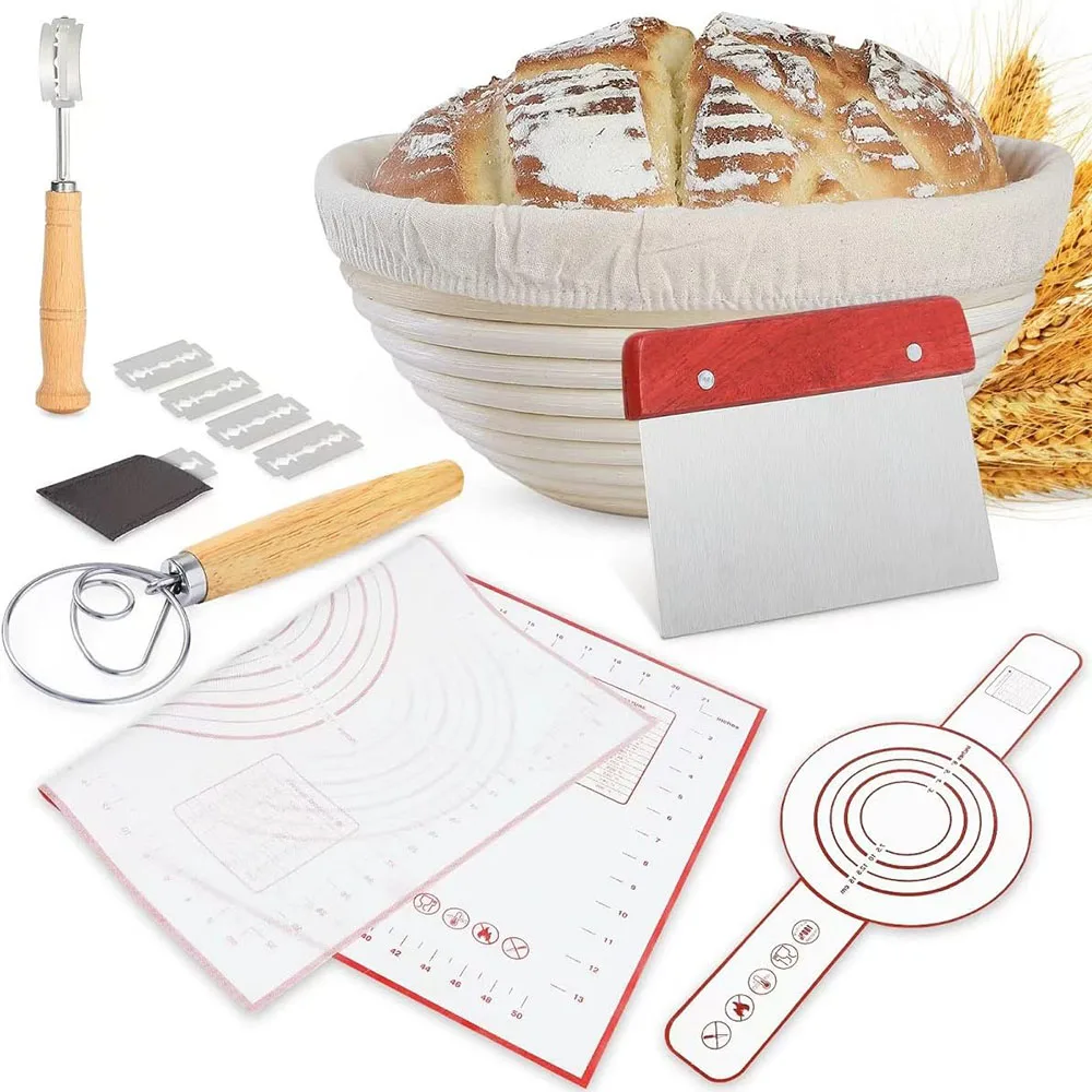 

Baking Tools Banneton Set Dough Fermentation Bread Proofing Baskets for Professional and Home Bakers Sourdough Rattan Basket