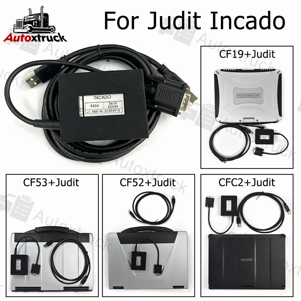 

For JUDIT 4 Jungheinrich Judit box Incado forklift diagnostic cables JUDIT Parts catalog truck diagnostic tool CF19 CFC2 Laptop