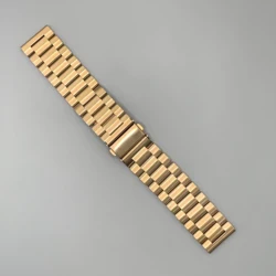 Classic Three - Bead Stainless Steel Sports Strap, 20mm/22mm - 22mm (Rose gold)