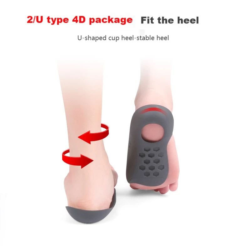 Arch Support Plantarfasziitis-Schuhe, orthopädische Einlegesohlen, Unisex, große Einlegesohle für Plattfüße, O-förmige Beine für Plattfüße – Detail 6