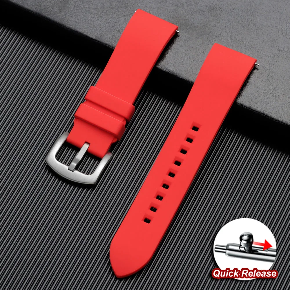 Quick Release Sports Waterproof Silicone Watchband - Universal Wristband in Multiple Sizes