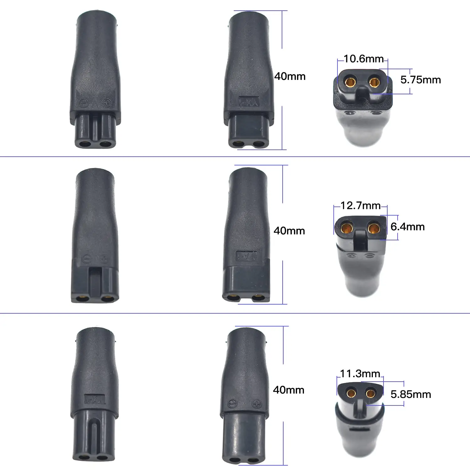 7PCS 전원 코드 5V 범용 교체 충전기 모든 종류의 헤어 클리퍼 수염 트리머 면도기 책상 램프용 USB 어댑터