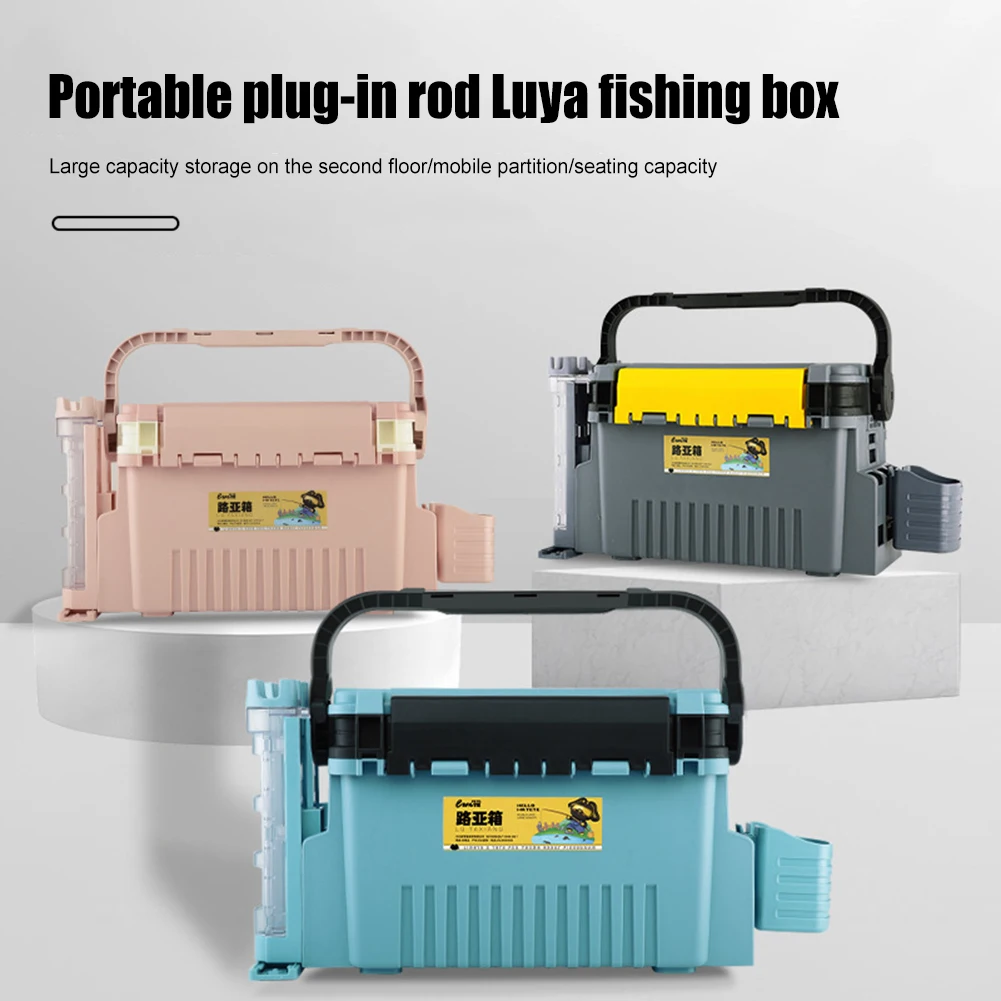 New Large Capacity Fishing Tackle Box Adjustable Fishing Box Barrel Holder  With Wheels for Fished Gear Fishing Lures Hook Box - AliExpress