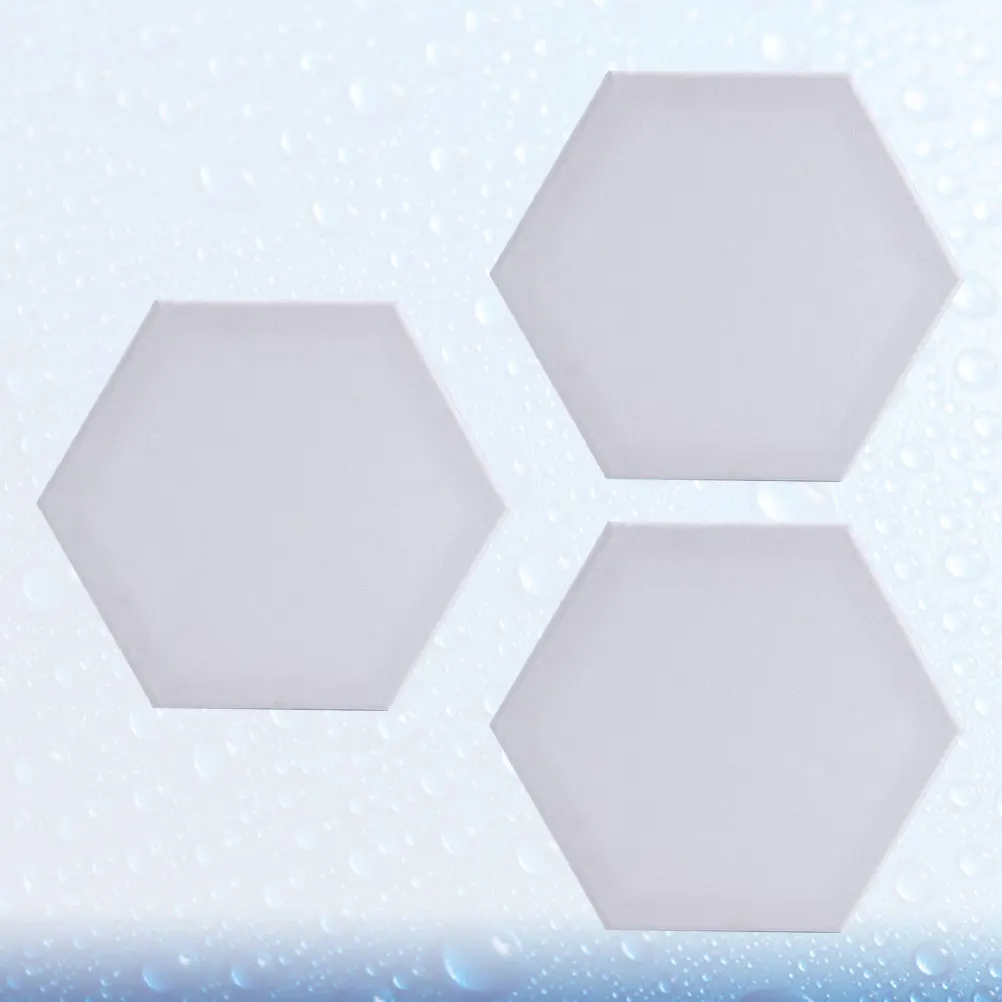 3 Pcs Hexagon Cotton Drawing Board Thicken Painting Board Artist Canvas Oil Paint Canvas Sketchpad (White, 125cm Side