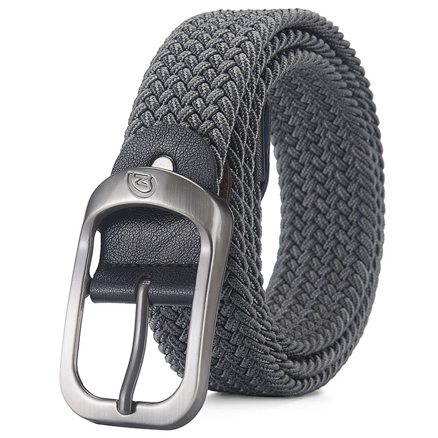 Men's Casual Woven Elastic Belt for Outdoor and Sports