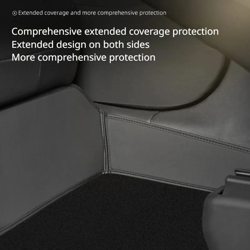 Tesla Model Y Model 3 Highland Rear Seat Lower Protective Mat Leather Full Surround Seat Anti-Dirty Kick Pad Car Accessories, auto accessories, car seat protector, back seat protector