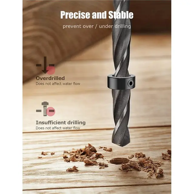 Juego De 12 Anillos De Tope Para Taladro - Acero Inoxidable, Diámetros 3-16 Mm, Con Llave Hexagonal