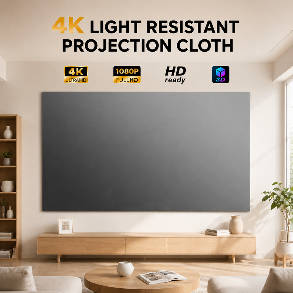 Velec Portable Anti-Light Projector Screen 60/120 Inches Wrinkle-Free Foldable Universal for Home Outdoor Office Accessories
