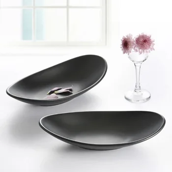 Piatto ovale con anello nero Vassoio per gioielli Vassoio portachiavi Organizzatore Decor Piatto chiave Ciotola per gioielli Piatto decorativo Organizzatore oggetti da cucina 1