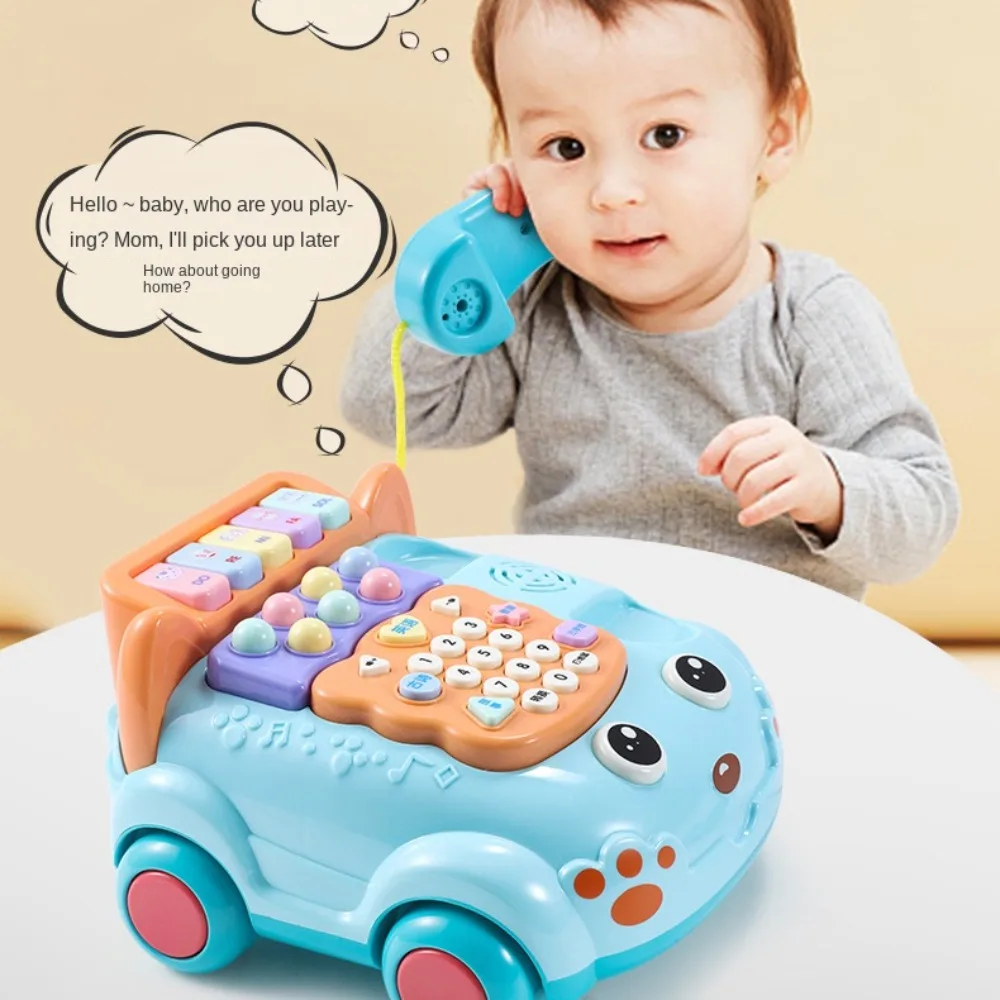 

Cartoon Baby Music Car Phone Simulation Educational Developmental Toy Kids Phone Toy Bus Shape Early Learning Machine