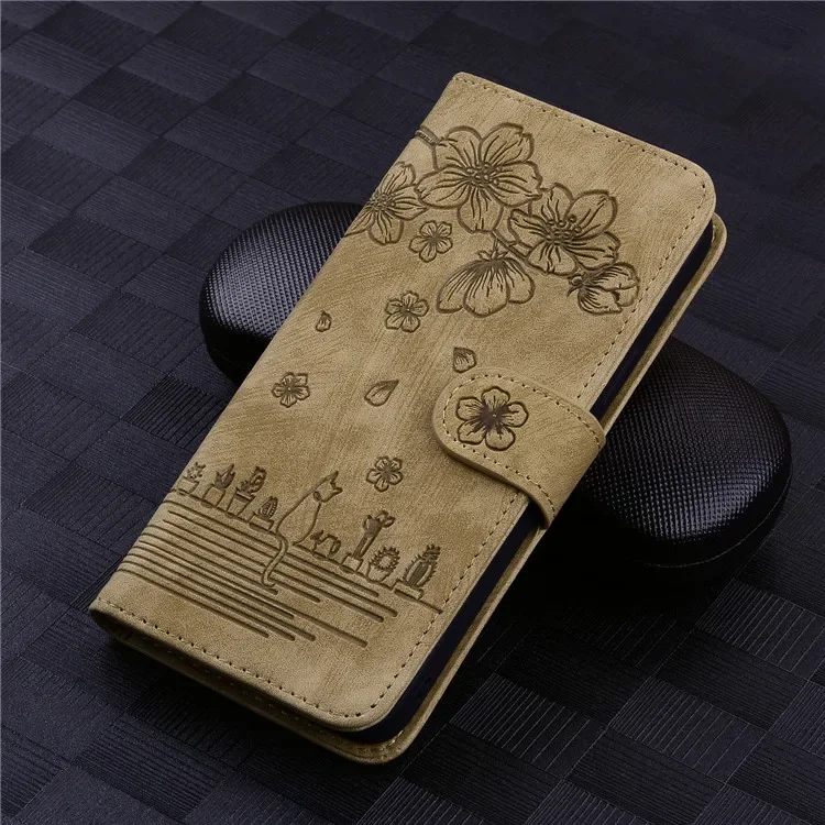 Leather Flip Phone Case with Magnetic Shockproof Wallet and Stand Feature