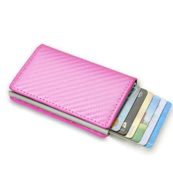 Sleek Carbon Fiber RFID - Blocking Trifold Wallet (Carbon Pink)