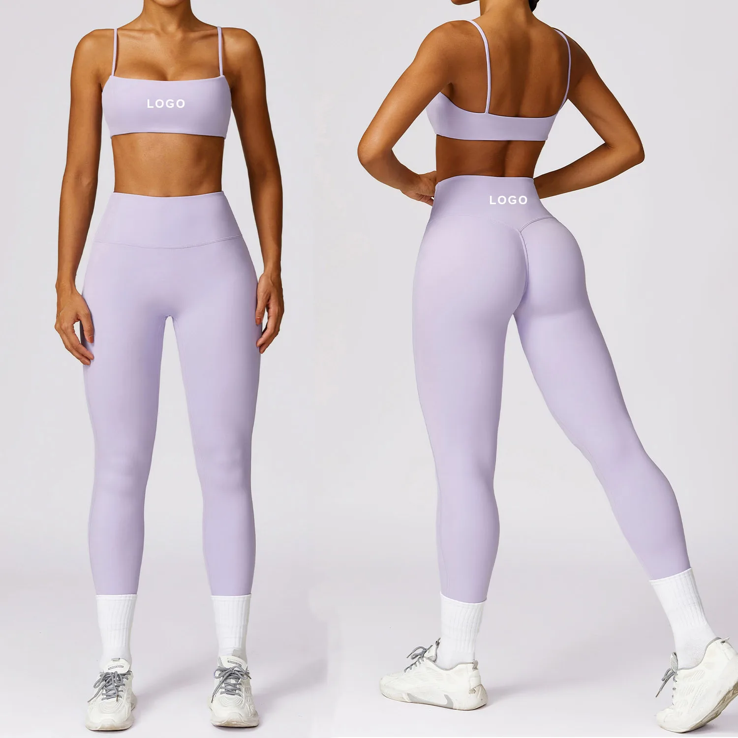 Gym Manufacturer Summer Workout Yoga Suit Set Running Tight Sports Set Women's High Waist Fitness Bra yoga pants leggings Suit 2