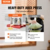 VEVOR Fruit Wine Press, 1.6 Gallon/6L, 2 Stainless Steel Barrels, Manual Juice Maker, w/ T-Handle for Outdoor, Kitchen, and Home 2