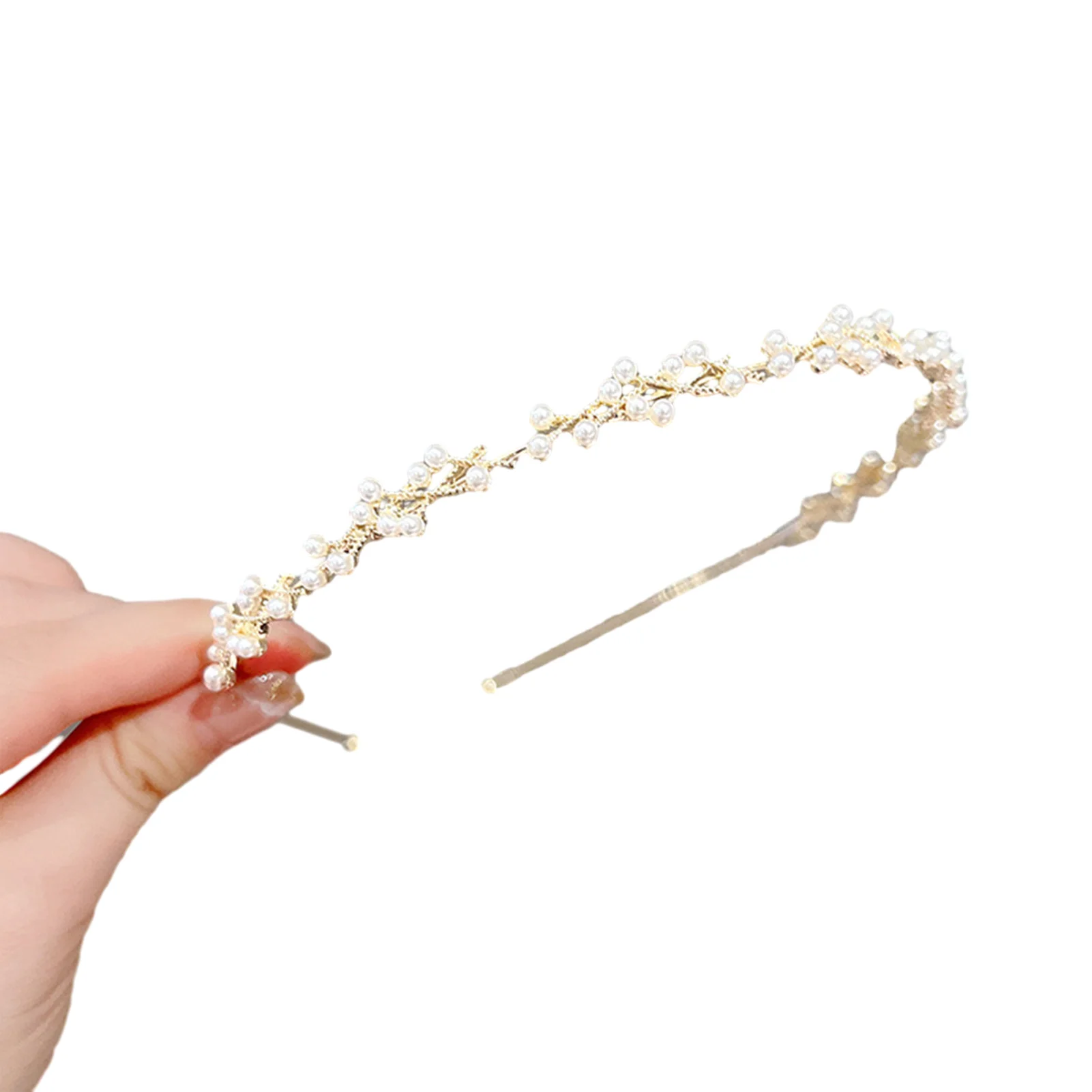 

Simple Style Pearl Headbands Elegant Temperament Stable Hair Accessory for Valentine's Day Christmas Gift