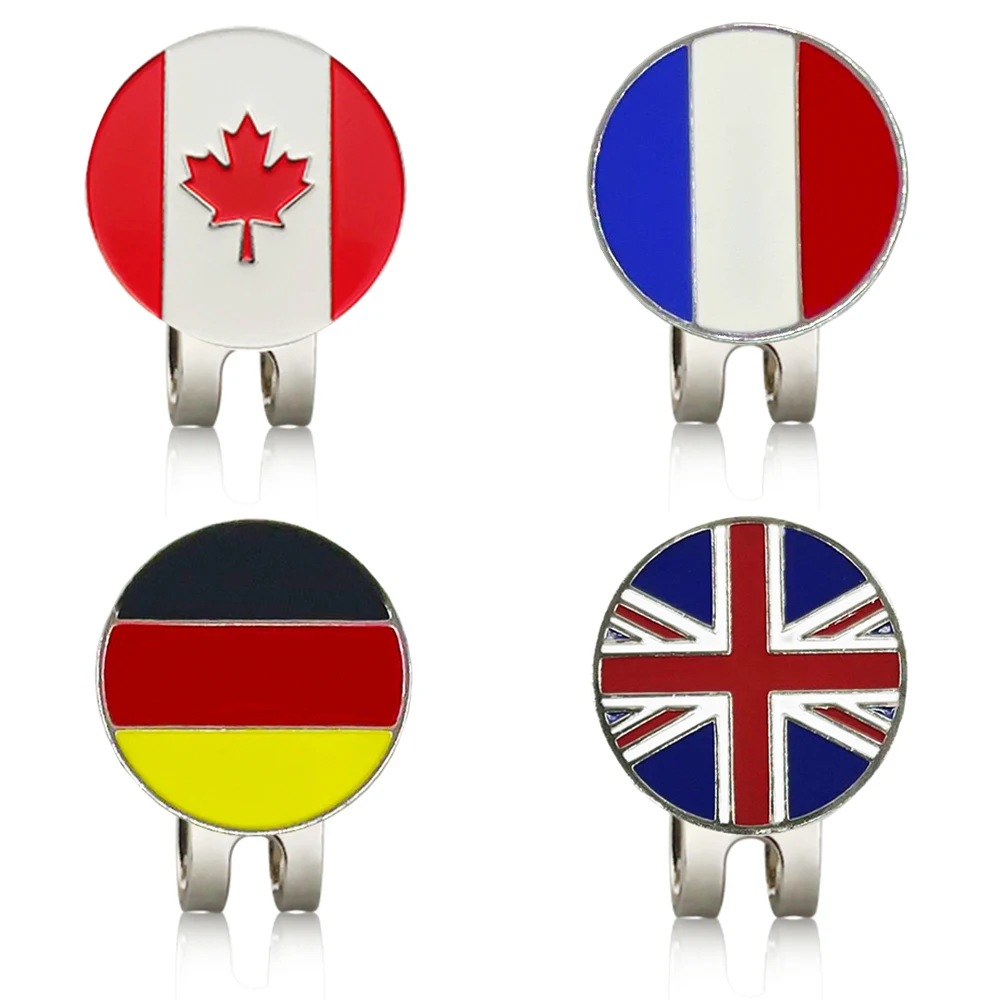 Golf Ball Marker Hat Clip Assorted Pattern Soft Enamel Technique 1pc For Golfer