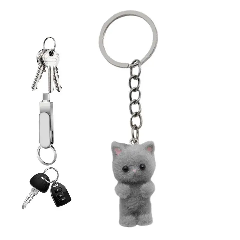 

Брелок для ключей с кошкой котенком Новинка очаровательные забавные Креативные аксессуары для рюкзака кошелек с животными кошкой
