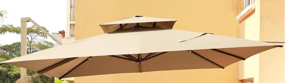 BLUU Sunbrella-Sonnenschirm Mit 3 Etagen – Terrassenschirm Aus Aluminium, Lichtecht Mit 10 Jahren Garantie