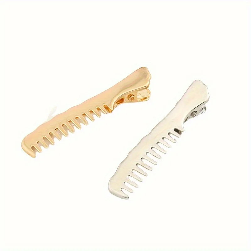 1pc Slip Comb Hairpin Women Headdress Hair Simple Metal Hair Clip Accessories Small Clip Duckbill Hairpin