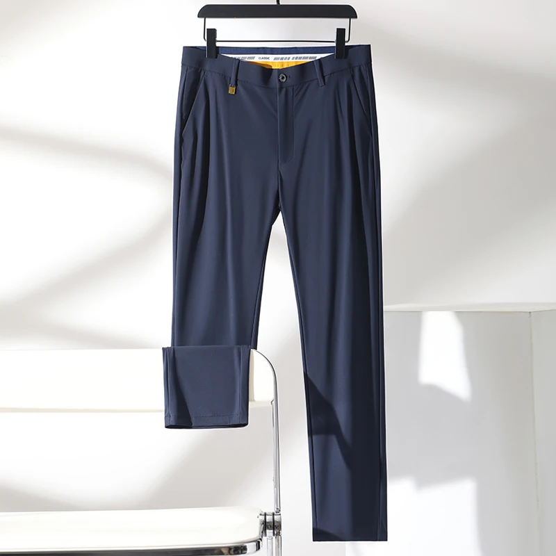 Men Clothing Casual Loose Cargo Formal Skinny Sweatpants Suit Solid Pocket High Waisted Button Zipper Spring Summer Pants
