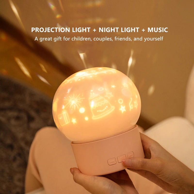 

Night Light 360° Rotating Music Projector Starry Sky Projector Projection Colorful Bedside Lamp