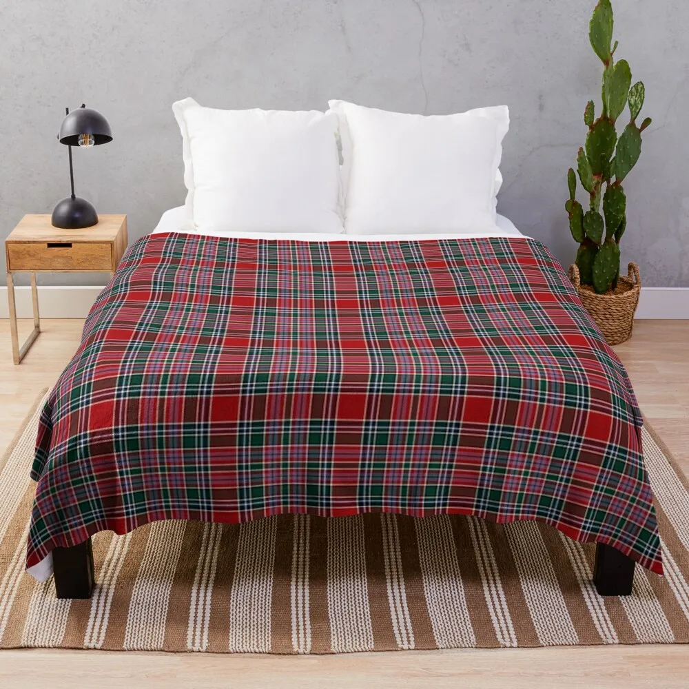 

Clan MacBean Tartan Throw Blanket Plush for winter halloween Sofa Quilt heavy to sleep Blankets