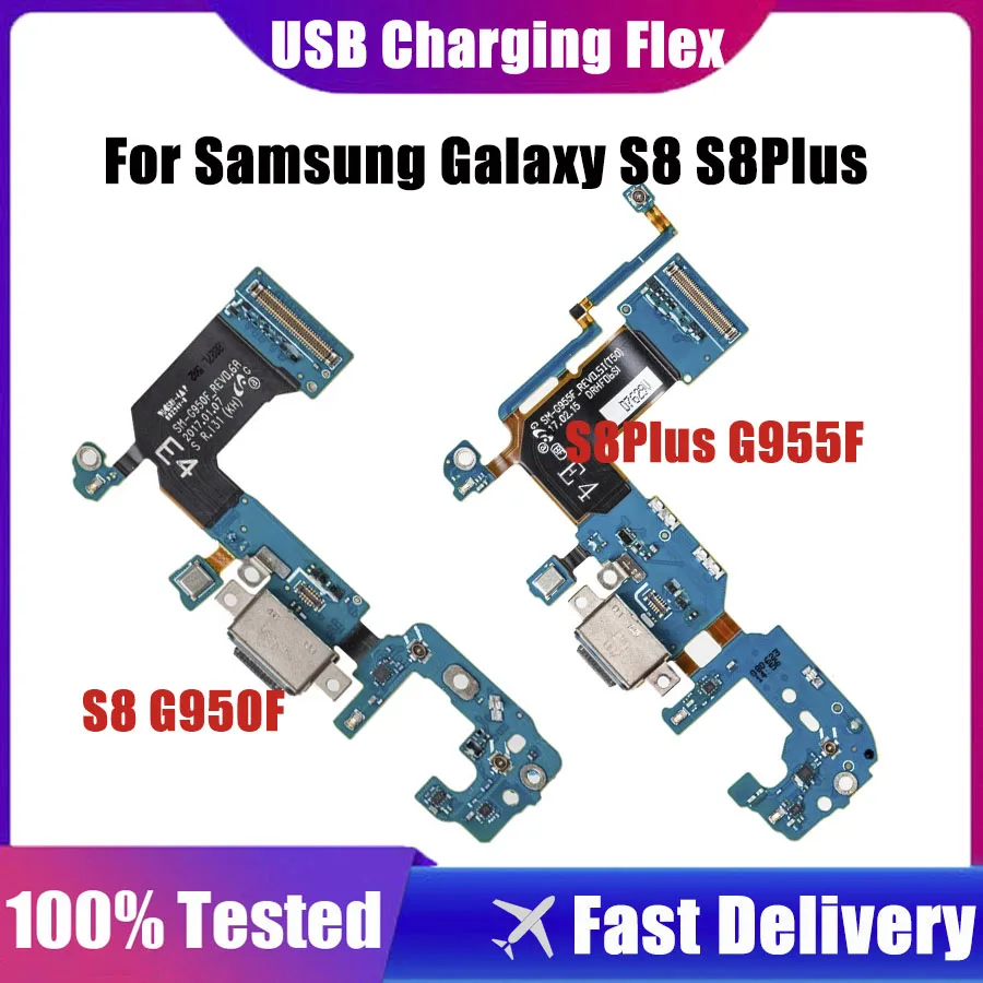 

Запасной гибкий кабель для зарядки Samsung Galaxy S8 plus G950F G955F, порт для зарядки, микрофон, USB разъем, док-разъем для S8