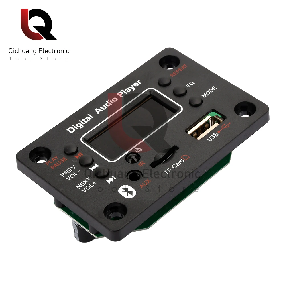 1Pcs 2*40W Amplifier MP3 Player Module Bluetooth-compatible 5.0 Decoder Board 12V 80W Amplifier Car FM Radio Module MP3 players