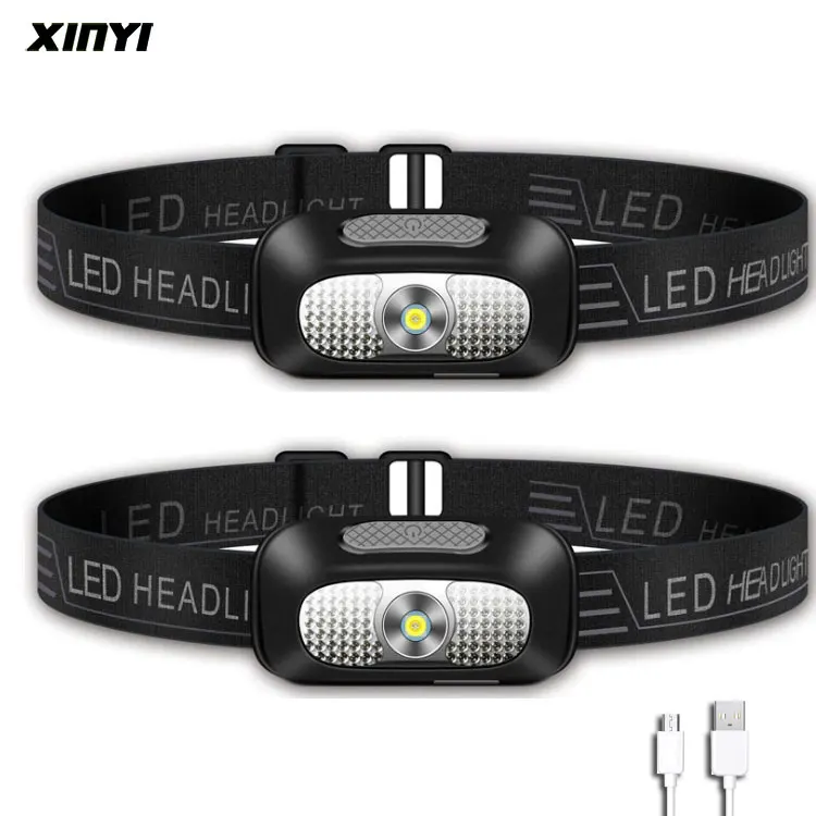 

Super light Mini LED Headlamp With USB charging 5Mode Waterproof Headlight Rechargeable Camping Flashlight Head Light Torch Lamp