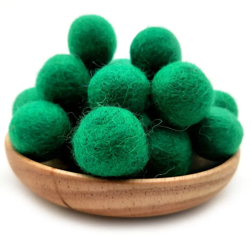 Felt Wool Ball Handmade Felt Vesicles Bulk Garland Christmas Decoration 10Pcs 1.5cm