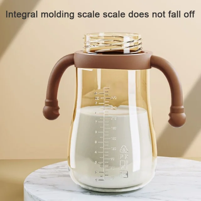 아기의 안전하고 편안한 식사 시간을 위한 아기용 실리콘 젖병