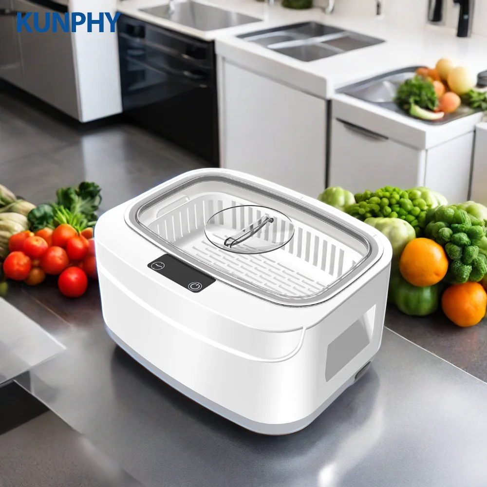 KUNPHY Ultrasonic Machine 2.5 40kHz Jewelry Cleaner Ultrasonic Bath Multifunctional for Mouthguard Razors Dental Parts Cleaning 1