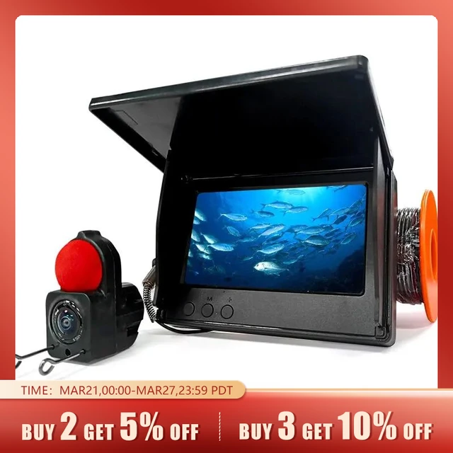 Portable Fish Depth Finder Water Handheld 1080P 4.3 Inch LCD Fish