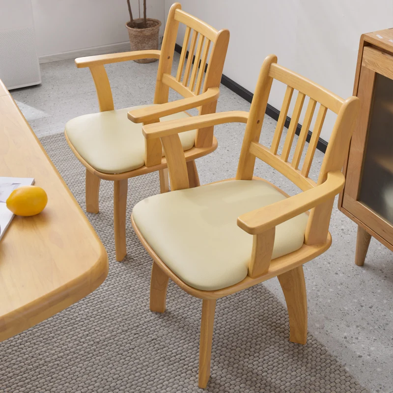 

Xl Solid Wood Dining Chair Simple Rotatable Learning Back Chair Computer Chair Japanese Makeup Chair