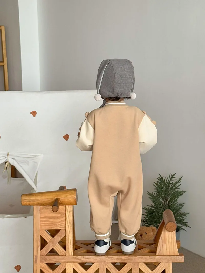 Autumn Baby Rompers Cartoon Bear Jumpsuit