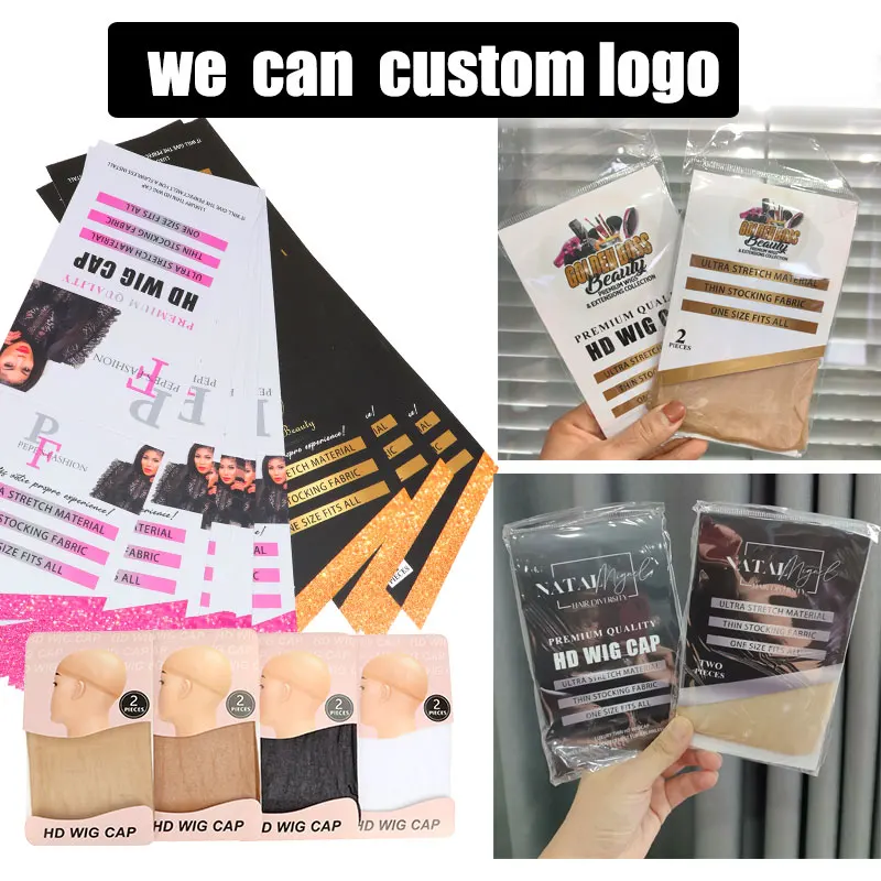 Wholesale 10Pack Invisible HD Wig Cap For Lace Front Wig Transparent Wig Cap Black White Brown Beige Stocking Wig Caps For Women 5