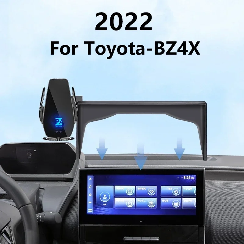 

For 2022 Toyota BZ4X Car Screen Phone Holder Wireless Charger Navigation Modification Interior 12.3 Inch Size