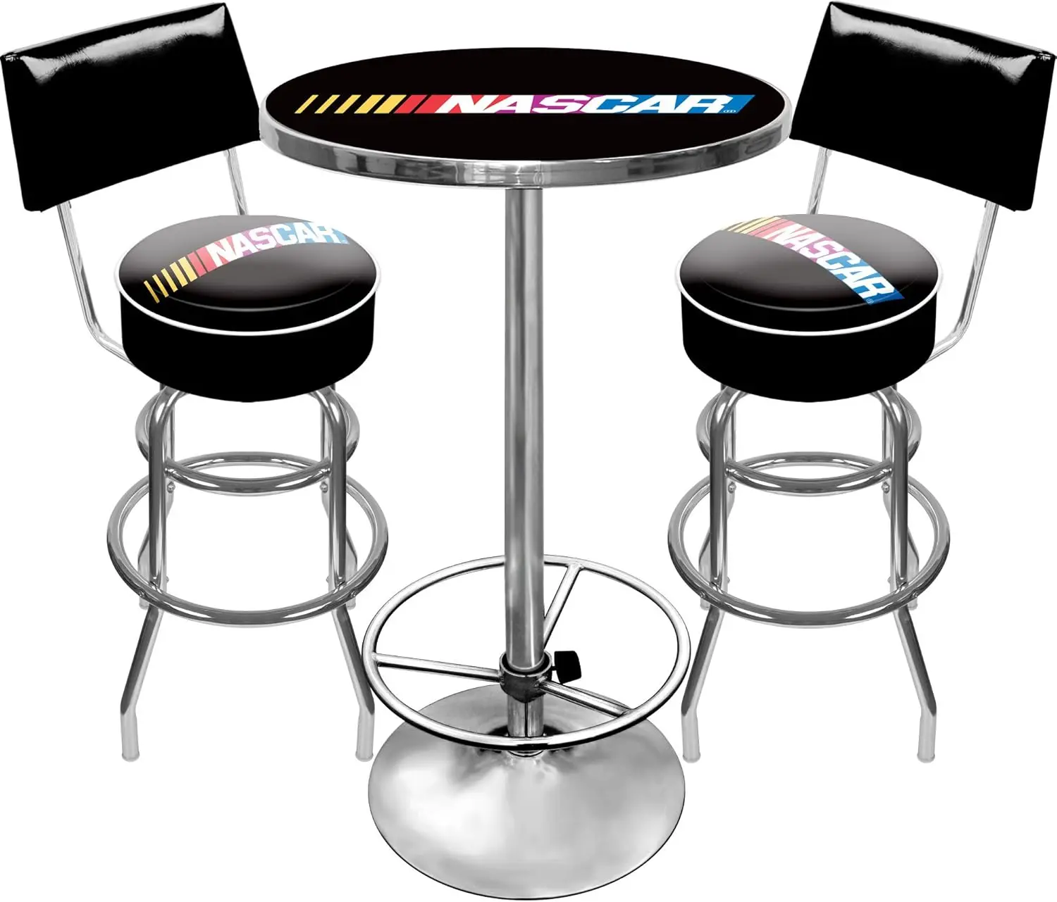 

NASCAR Ultimate Gameroom Combo - 2 барные стулья с подставкой и паб