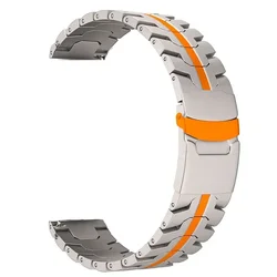 Stainless Steel Metal Link Strap Smartwatch Bracelet - 22mm - KOSPET TANK M3 Ultra (Titanium Orange)