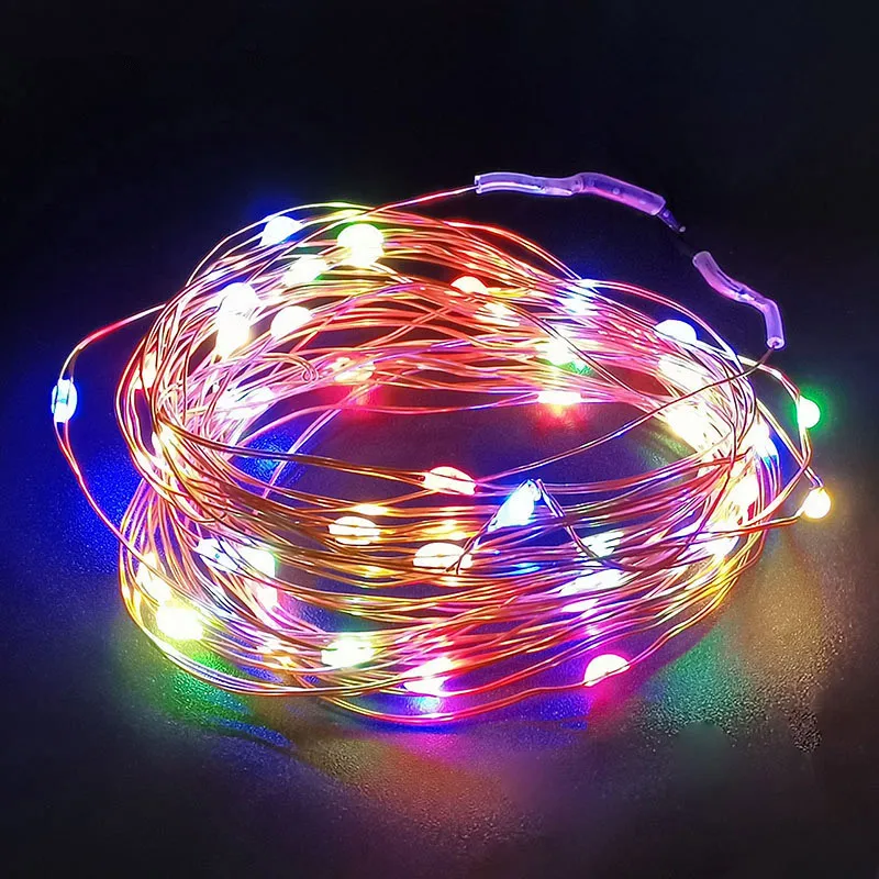5/10M Christmas Copper Wire Lights String Warm Fairy Lights Garland For Outdoor Home Wedding Holiday Party Decor Xmas Tree Lamp