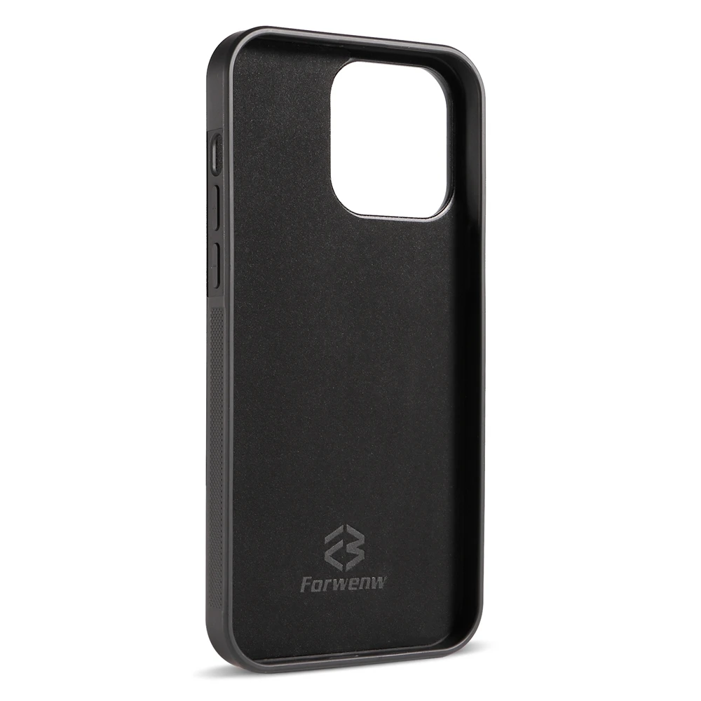 Vintage Leather Card Holder Wallet Phone Case - Shockproof Protective Cover