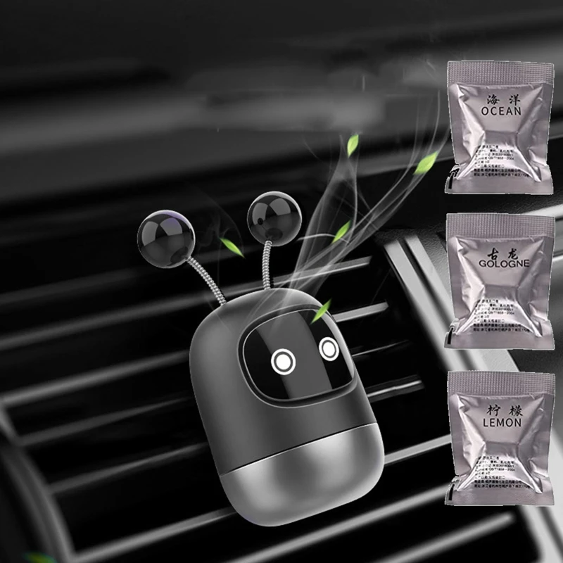 

for Creative Robot Car Accessories Air Vent Clips Clip Diffuser Lovely Air Freshener Silicone