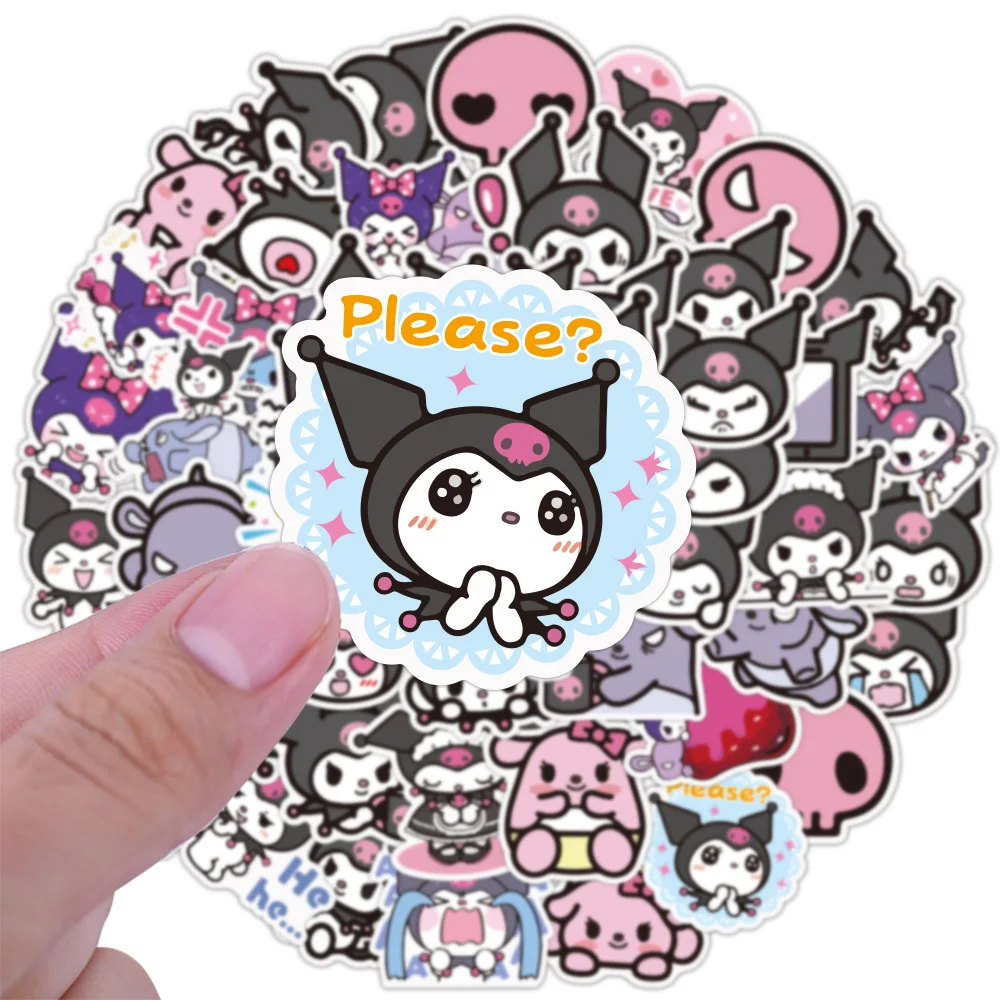 zy1722c 40pcs cute anime kuromi stickers
